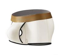 Ice Silk Caleçon taille mi-haute pour homme avec poche bombée de séparation et sac ouvert, caleçon boxeur respirant pour un usage quotidien (taille L, blanc)