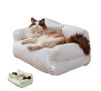 Ice Silk Cooling Pet Bed Breathable Washable Dog Sofa Bed, Removable and Washable Pet Bed, Dog Cooling Bed Summer Sleeping Cool Ice Silk Bed for Small Large Dogs (M,Purple)