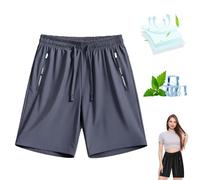 Ice Silk Cooling Shorts for Women, Women's Ice Silk Quick Drying Stretch Shorts, Ice Active Shortss Women (Dark Gray,TG)
