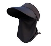 Ice Silk Large Bord Casquette de Baseball Femme Vide Top Cap Summer Long Bord Casual Cap Sports de Plein Air Sun Shield Chapeaux Tendance Femmes, Noir , Taille unique
