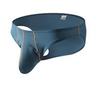 Ice Silk Slip confortable pour homme avec lignes élégantes, parfait pour un style de vie actif ou la relaxation à la maison (taille M, bleu foncé)