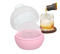 Ice Spheres - Round Silicone Football Shape Freezer Molds | Ice Sphere Molds, Round Silicone Football Shape Freezer Trays For Kitchen, Refrigerator, Drinks, Whiskey, Cocktails
