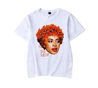 Ice Spice T-shirt graphique vintage unisexe tendance col rond à manches courtes style rappeur hip-hop, blanc, M