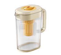 Ice Tea Container - PP 11x23.5x21.5cm 2L | Juice Water Pitcher With Handle Hot Cold Beverage Dispenser Built In Filter Compartment | For Indoor Outdoor Hot And Cold Drinks Use Home