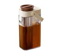 Ice Tea Pitcher - Water Storage Carafe, Leak Proof Liquid Dispenser | Transparent Beverage Container Lid Coffee Milk Storage, Reusable Drinking Vessel With Transparent 1000ml Body