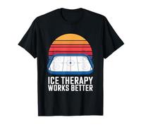 Ice Therapy Works Better Hockey Patinoire Coucher de Soleil T-Shirt