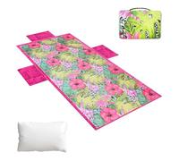 ICE TOYS Drap de plage 190 x 80 cm avec 2 poches 40 x 20 cm avec coussin, 40 x 30 cm, avec sac de rangement pratique et confortable pour la plage et les voyages (drap 2)