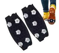 Ice Traction - Crampons à chaussures à 5 dents, système de crampons antidérapants, fonction pic en acier durable, équipement de sécurité amélioré, équipement d'extérieur, ajustement universel pour