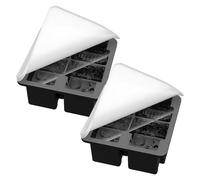 Ice Tray - 2piece Skull Ice Block Mold for Freezer 4grid, Reusable Kitchen Gadgets for Easy Freezing, Food Grade Silicone Material Beverage Tool for Summer Party Picnic Camping