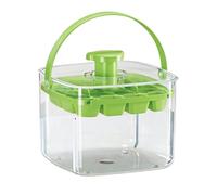 Ice Tray Bin, Press Mold, 5.2x3.79 Inches with Lid Molds Freezer Kitchen Chilling Drinks Coffee Cocktail Whiskey Beverage Design, Fun Accessories for Home Event Party, Best Cooling Tool for Family Use