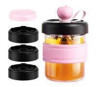 Ice Tray Bottle, Cup Holder Carrier, Leakproof with Coffee Mug, Portable Drink Container for Parties, Travel Cup with Modern Style, Beverage Gear for Camping Beach Road Trips RV Home