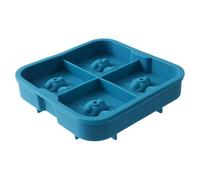 Ice Tray, Chocolate Molds, 5.91x5.91x1.18 Inches Versatile Fun Dog & Shark Design Four Cavity Silicone Mold, Creative Freezer Maker for Cocktail, Party, Holiday, Kitchen, Event Celebration