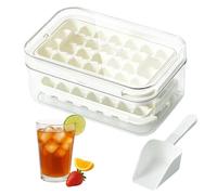 Ice Tray, Flexible Rotating Container With Lid | Ice Cubes Molds And Tray For Refrigerator Freezer Dining Family Food Drinks Whiskey Cocktail