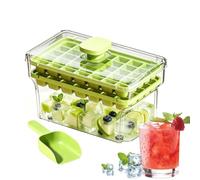 Ice Tray For Freezer | 68-Cube Ice Maker With Lid And Scoop