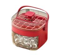Ice Tray, Freezer Bin, Easy-Release Mold, Lid and Handle Design, Pp Material Reusable Storage Container, for Home Bar Rv Fridge Cocktail Camping Travel Use, 200ml, 6.69x6.10x4.72 Inches