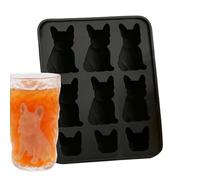 Ice Tray - Funny French Bulldog Shape Ice Tray, Silicone Easy-Release Leak-Proof Reusab Perfect For Birthdays and Gatherinle Press Maker Beer For Whiskey Wine Bartending Home Restaurants Parties