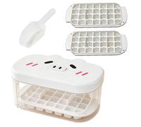 Ice Tray Lid, Portable Easy Press Box, Silicone Molds with Leakproof Cover, Compact Freezer Accessory with Easy Release Function, Beverage Chilling Tool for Home Party Whiskey Cocktail Coffee Drinks