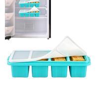 Ice Tray Silicone, Easy Release Mat, Non-Stick Storage Gear with Smart Style, Utility Aid for Daily Prep, Tray Mate, Food Aid for Rice Meal Prepping Individual Portions Leftovers 11.81x5.12x2.2 inches