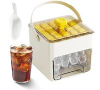 Ice Tray, Stackable Ice Block Mold, Food-Grade Silicone with Press-to-Release Function and Leakproof Lid, Perfect for Tea Brewing, Cocktail Mixing, Restaurant Beverage Service, 15x15x13cm