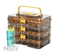 Ice Tray with Bin 63-Hole Cold Drink Making 63-Hole Ice Tray