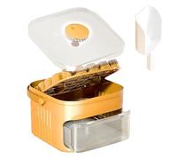 Ice Tray with Bin - Press Type Icy Block Maker with Lid, Easy Release Ice Tray, Rapid Extraction Freezing System, Integrated Storage Container, Kitchenware Category for Camping Party Home Apartment