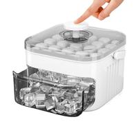 Ice Tray With Lid 50 Cavity - Easy Release Non Stick Press Design | Portable Ice Maker Mold With Cover | 5.9 Inch Stackable Tray For Whiskey, Cocktails, Camping, Party, Picnic, Vacation
