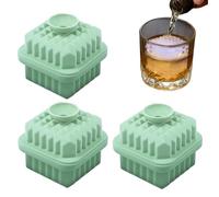 Ice Trays for Freezer,3 Pieces Reusable Silicone Rhombic Portable Holder,Rhombic Ice Tray - for Whiskey Cocktail Drinks Refrigerator Home Dining Indoor Family House