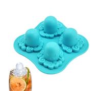 Ice Trays for Freezer | Fast Chill Octopus Shape Mold Tray | Silicone Cube Maker Container | Quick Freeze Reusable Ice Form for Coffee Soup Chocolate Water Drinks Party Kitchen