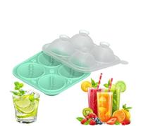 Ice Trays For Freezer - Large 2.2-Inch Baseball Ice Sphere Mold, 3D Novelty Slow Melting Round Silicon IceBall Maker For Wide Whiskey Tumblers & Cocktails | Olive Green