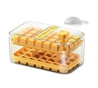 Ice Trays For Freezer With Lid - Press Design Freezer Mold, Ice Maker With Lid And Bin, Kitchen Accessory | Long Lasting Restaurant Picnic Camping Home Party Family Gathering