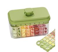 Ice Trays Press Ice Maker Mold, Quick-Release Large Capacity Storage Bin Box | 22x12x11.5cm Food-Grade ABS PP Cube Freezer Grid Set For Wine Drinks Food Kitchen