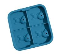 Ice Trays, Silicone Animal Molds, 5.91x5.91x1.18 Inches, Molder Decorative with 4 Cavities, Figurine Molds for Freezer, Wine Whiskey Cocktail Jelly Chocolate, Barbecue Hiking Beach Party Holiday