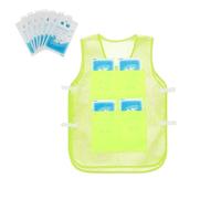 Ice Vest - Cooling Vests Men Women Adjustable | Adjustable Summer Cool Vests | Reflective Cooling Vest With 8pcs Ice Bags For Running Cycling Fishing, Ice Pack Shirt For Men Women Teens