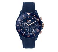 Ice-Watch Montre homme Ice Chrono Blue Rose-Gold – Chrono, bracelet en silicone – 020621 (Large)