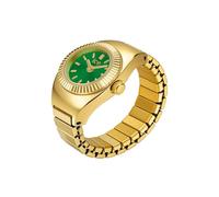ICE-WATCH - Chouchou Gold Olive - Montre Bague dorée pour Femme avec Bracelet Extensible en Acier Inoxydable - 025517 (15mm)
