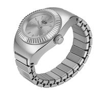 Ice-Watch - Chouchou Silver - Montre Bague Argent pour Femme avec Bracelet Extensible en Acier Inoxydable - 025514 (15mm)