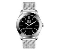 Montre homme Ice-Watch - 23795 ICE steel - Silver black - Milanese - Medium - SOLAR 3H Argent