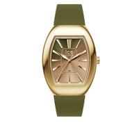 ICE-WATCH - Ice boliday Women Dome Steel Olive Green Metal - Montre dorée pour Femme avec Bracelet en Silicone - 025176 (Small)