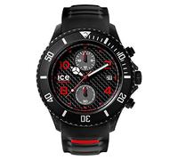 Ice-Watch - ICE carbon Black White - Montre noire pour homme avec bracelet en silicone - Chrono - 001316 (Extra large)