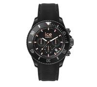 ICE-WATCH - Ice Chrono Black Rose-Gold - Montre Noire pour Homme avec Bracelet en Silicone - Chrono - 020620 (Large)