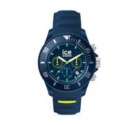 ICE-WATCH - Ice Chrono Blue Lime - Montre Bleue Mixte avec Bracelet en Plastique - 021426 (Medium)
