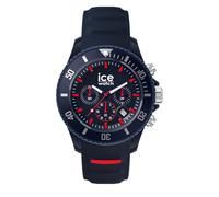 ICE-WATCH - Ice Chrono Dark Blue Red - Montre Bleue Mixte avec Bracelet en Plastique - 021425 (Medium)