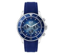 ICE-WATCH - Ice Chrono deep Blue - Montre Bleue pour Homme avec Bracelet en Silicone - Chrono - 021441 (Medium)