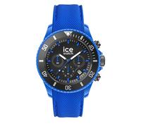 ICE-WATCH - Ice Chrono Neon Blue - Montre Bleue pour Homme avec Bracelet en Silicone - Chrono - 019840 (Large)