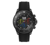 ICE-WATCH - Ice Chrono Trilogy - Montre Noire pour Homme avec Bracelet en Silicone - Chrono - 019842 (Large)