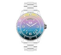 ICE-WATCH - Ice Clear Sunset Digitalism - Montre Multicolore pour Femme avec Bracelet en Plastique Transparent - 021434 (Medium)