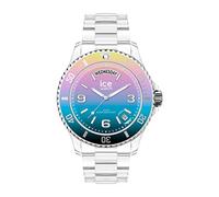 ICE-WATCH - Ice Clear Sunset Digitalism - Montre Multicolore pour Femme avec Bracelet en Plastique Transparent - 021434 (Medium)