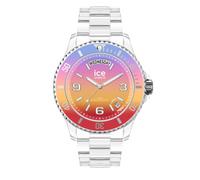 ICE-WATCH - Ice Clear Sunset energy - Montre Multicolore pour Femme avec Bracelet en Plastique Transparent - 021436 (Medium)