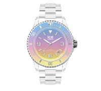 ICE-WATCH - Ice Clear Sunset Fruity - Montre Multicolore pour Femme avec Bracelet en Plastique Transparent - 021439 (Small)