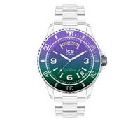 ICE-WATCH - Ice Clear Sunset Purple Green - Montre Multicolore pour Femme avec Bracelet en Plastique Transparent - 021433 (Medium)